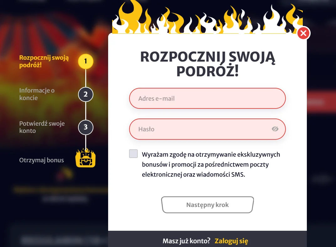 Ustawienia konta i hasła w Hellspin